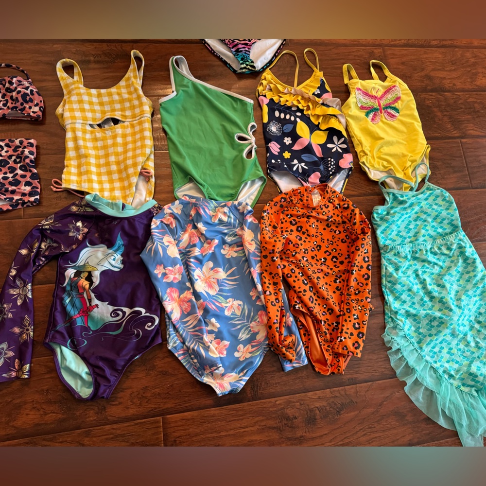 Girls Swimsuits 6/6x/7 Lot of 12